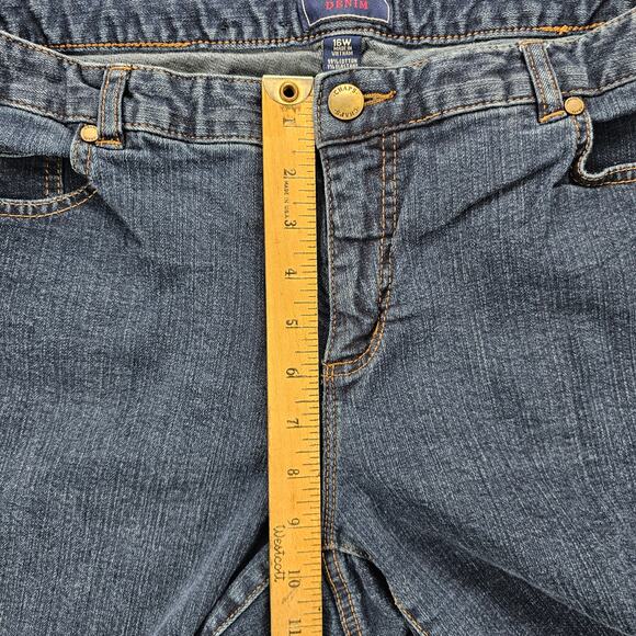 Chaps Denim Madden Straight 16W Womens Jeans Plus Size Stretch 31.5 inch Inseam - Picture 7 of 15